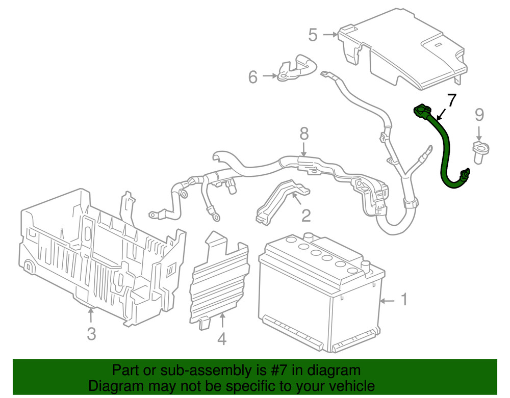 Genuine GM Negative Battery Cable 22754271