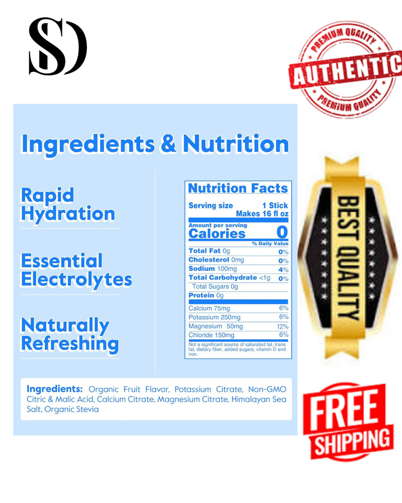 Nectar Hydration Packets - Electrolytes Powder Packets - No Sugar or Calories...