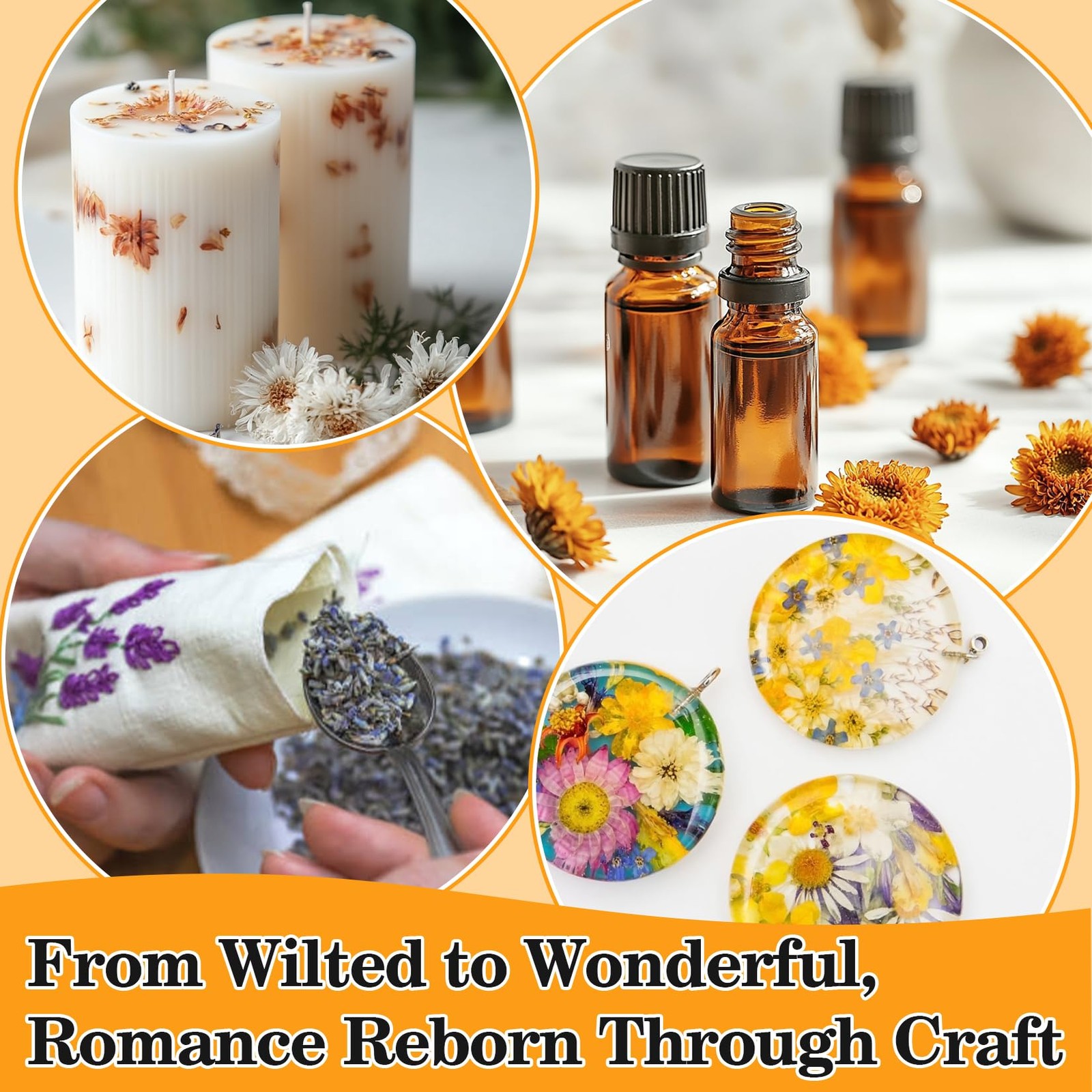 Dried Herbs Kit - Dried Botanicals Bulk,14 Bags Natural Dry Flowers and Herbs...