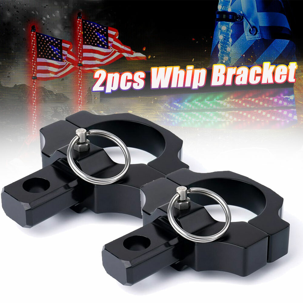 Pair UTV ATV Mount Brackets For LED Whip Light Bar Fit 1.75" to 2" Rollbar Cage