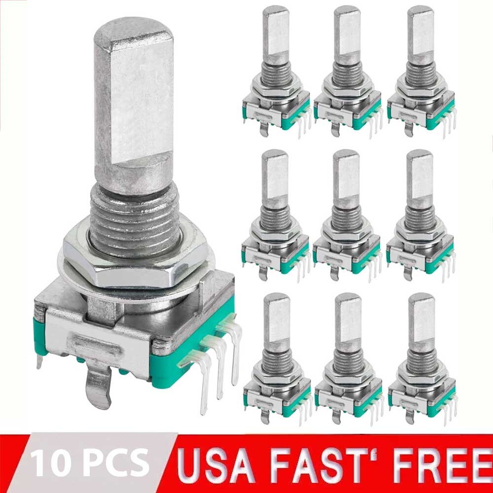 10 pcs Rotary Encoder Switch EC11 Audio Digital Potentiometer with Handle 20 mm