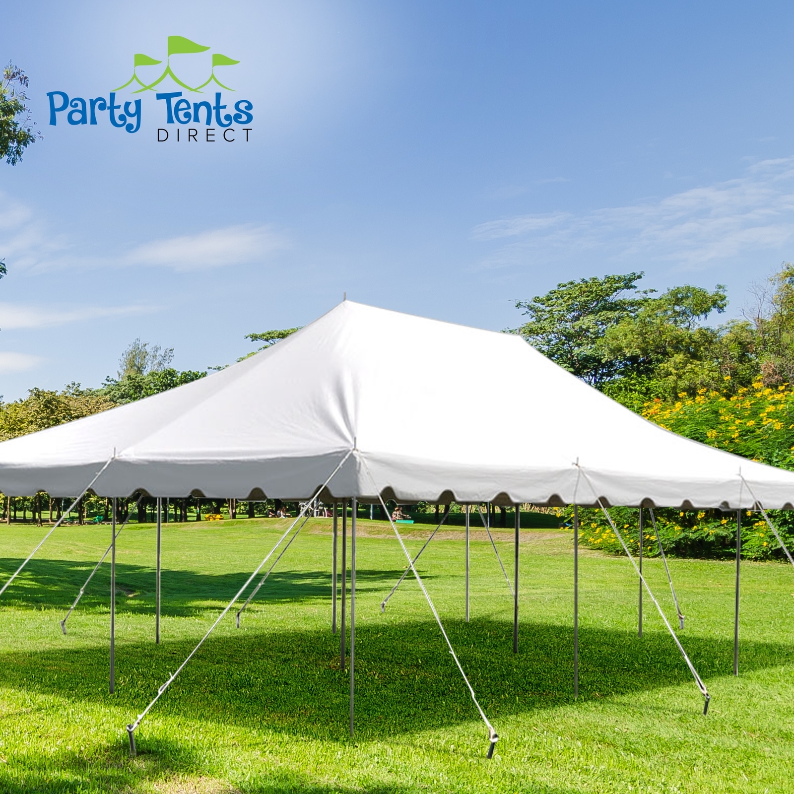 Weekender Pole Tent 20x30 White Canopy Event Wedding Party Backyard Gazebo
