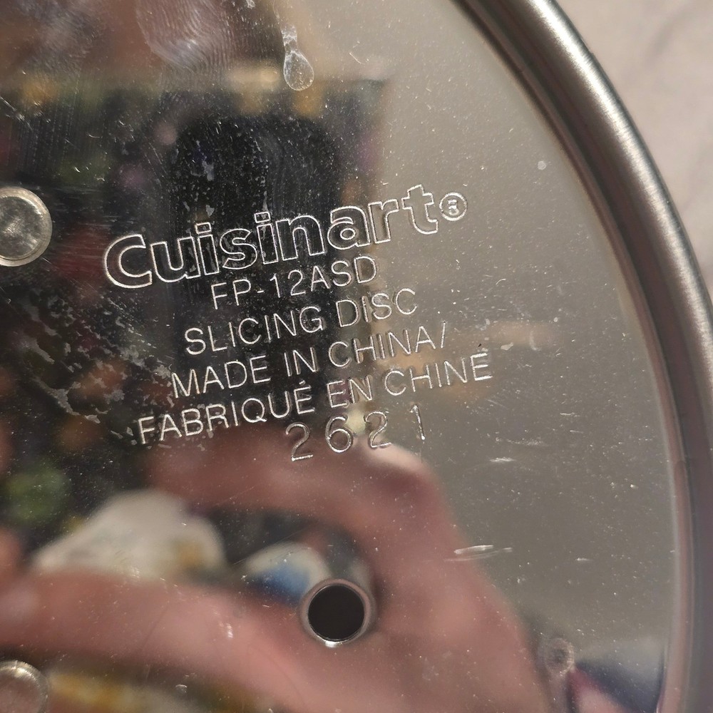 Cuisinart Food Processor FP-12 Slicing Shredding Disc Dough Blade Set