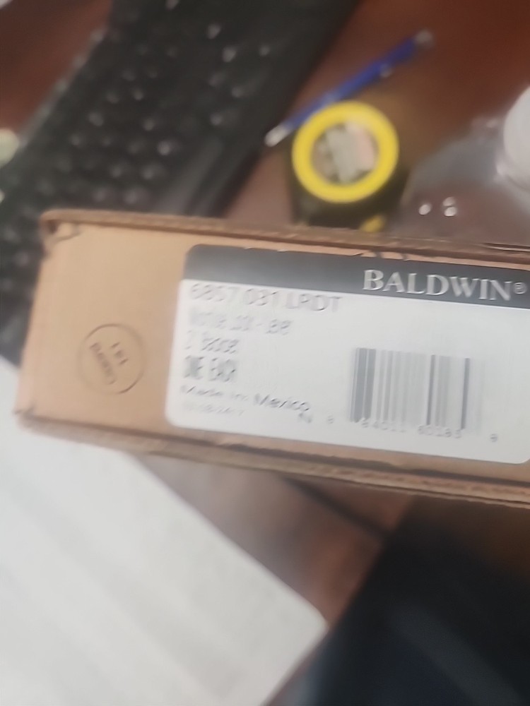Baldwin 6857.031 LRDT MORTISE LEFT REVERSE 031 NO STRIKE