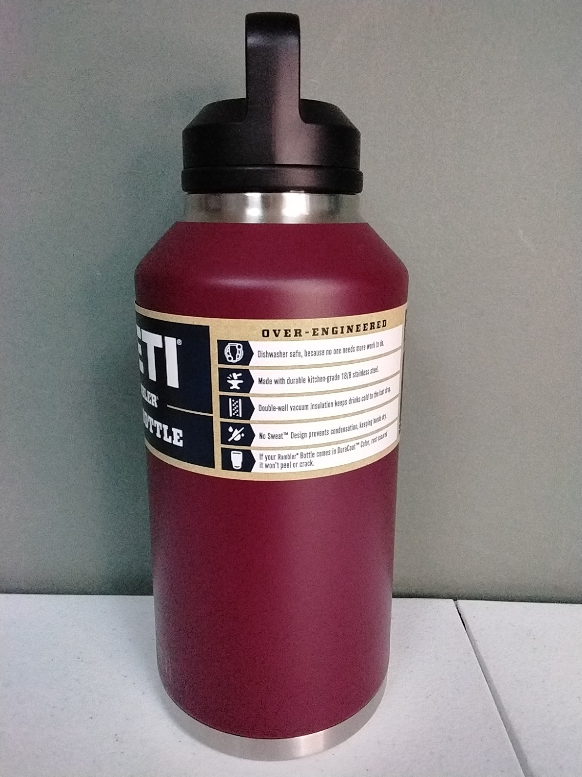 Yeti Rambler 64oz Bottle with Chug Cap Wild Vine Red NWT