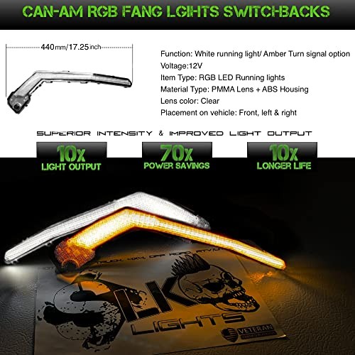 X3 LED Turn Signal with Chasing Color - Bluetooth APP Control - Front