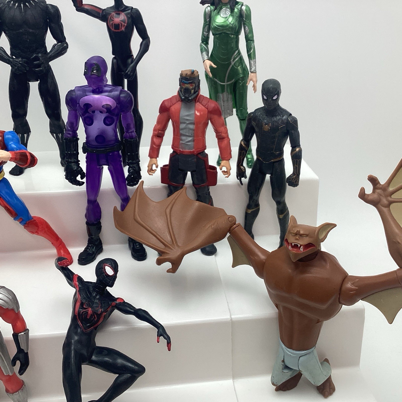 Marvel Super Heroes Figures Lot Kenner Robin Batman Spider-Man Dr Strange Sersi