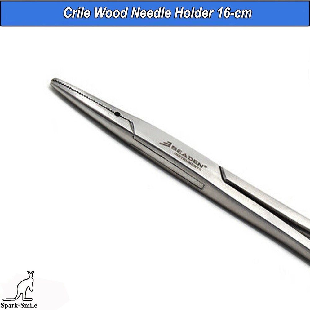 Surgical Suture Crile Wood Needle Holder Locking Forceps Veterinary Instruments
