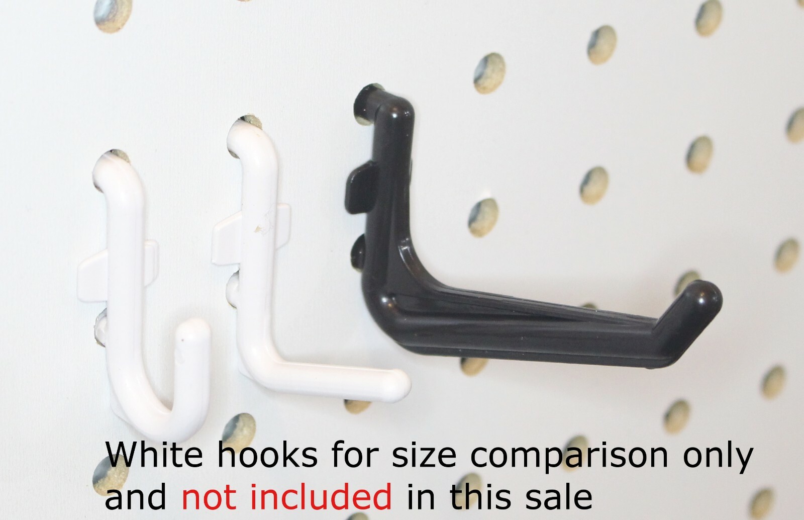 50 Pack Jumbo Pegboard Hooks Black Garage Tools Storage Organization Jewelry