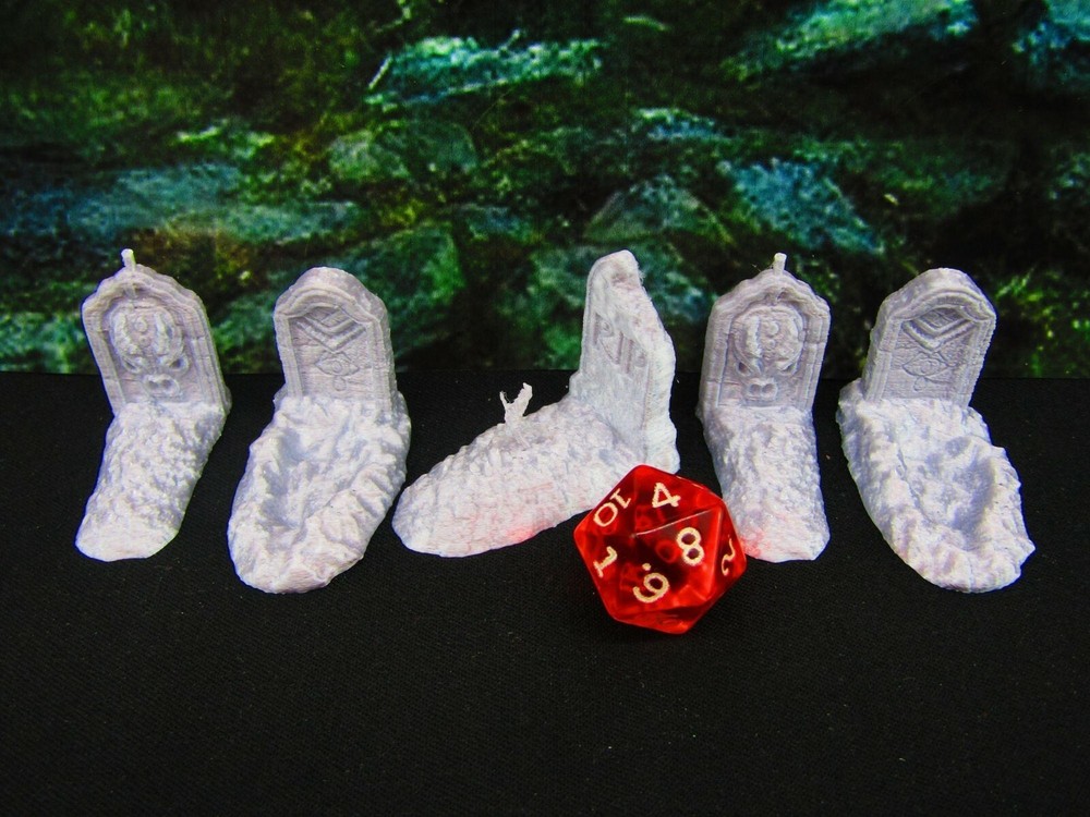 5pc Disturbed Graves Graveyard / Cemetery Scatter Terrain Scenery Tabletop