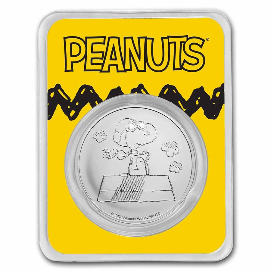 Peanuts® Snoopy Flying Ace 1 oz Silver in TEP