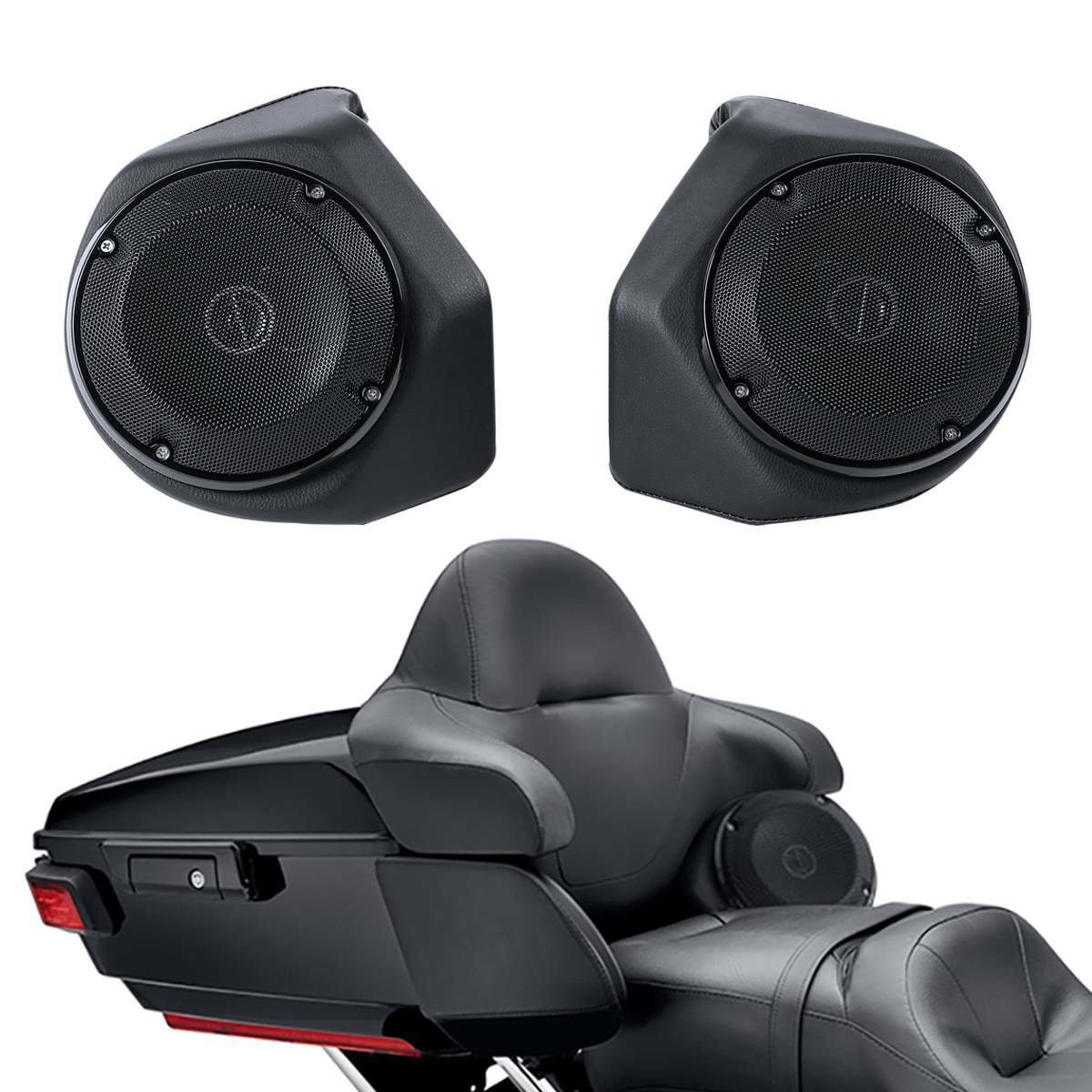 King Trunk 6.5'' Rear Speakers Pods Fit For Harley Touring Street Glide 14-25
