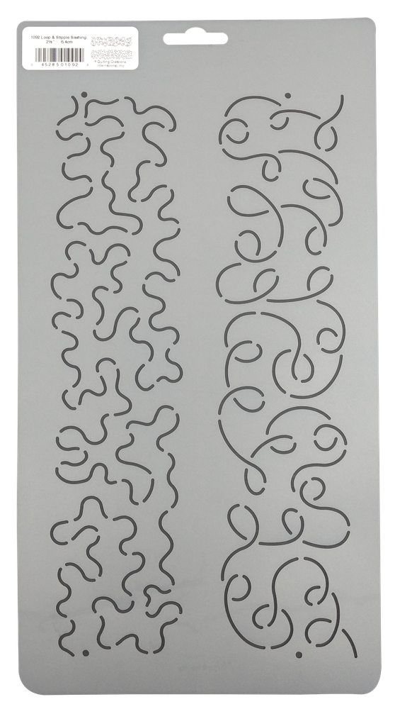 2 Quilting Stencils Stipple Quilt Pattern Border and Loop Stippling Background