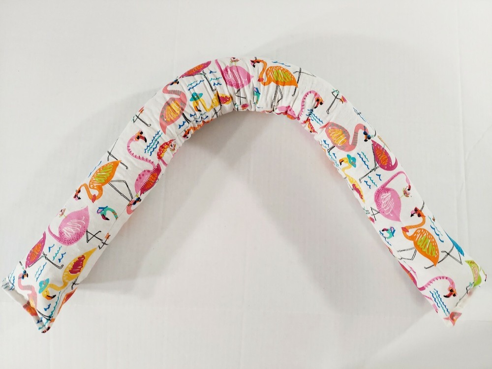 Door Draft Stopper, Cedar Filled, Draft Stopper, Flamingo, Summer