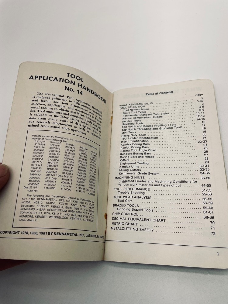 Kennametal Tool Application Handbook No.14