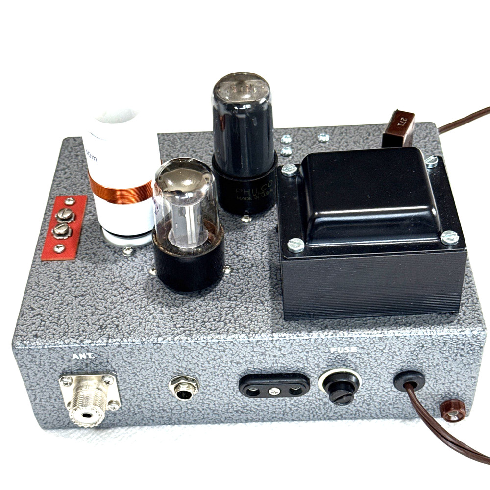 AMECO® AC-1T CW transmitter-FINISHED REPLICA for 80/40/30/20m Burgundy Knobs