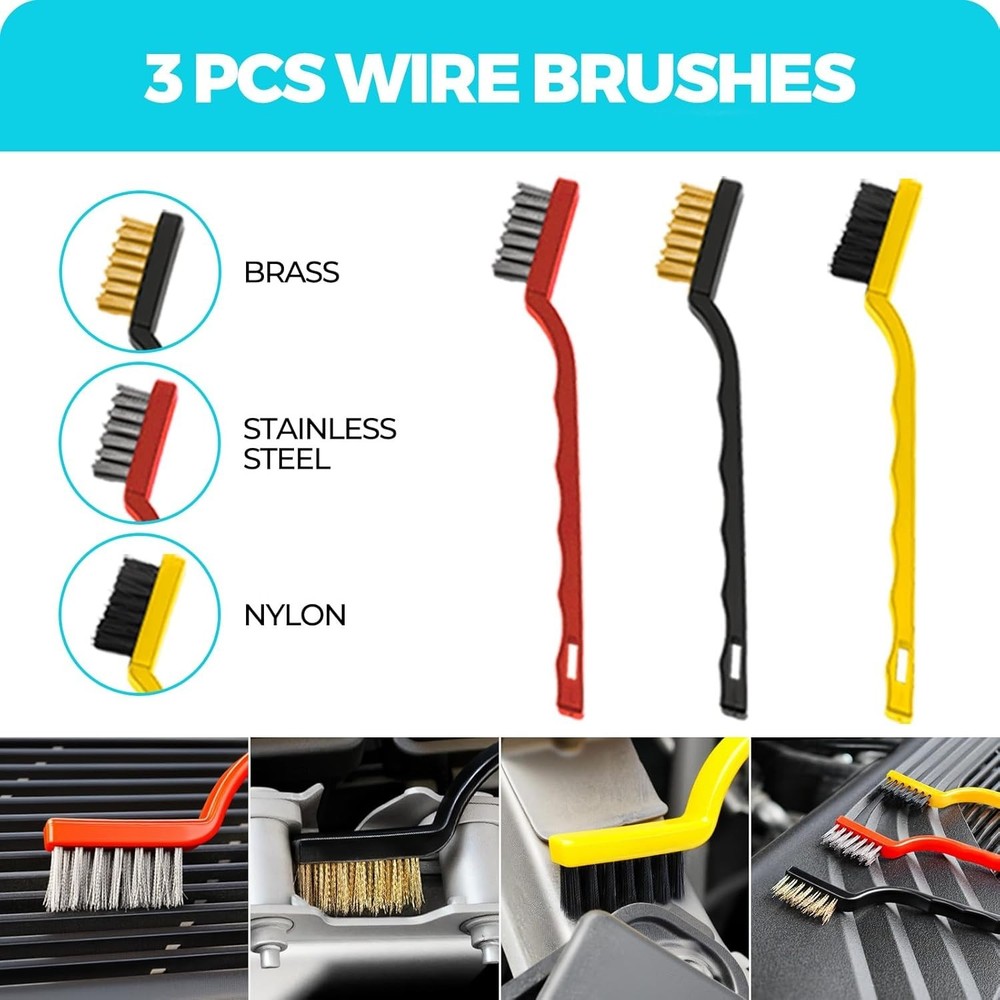 Versatile 30PC Car Detailing Brush Set with Extendable Handle for Precision Care
