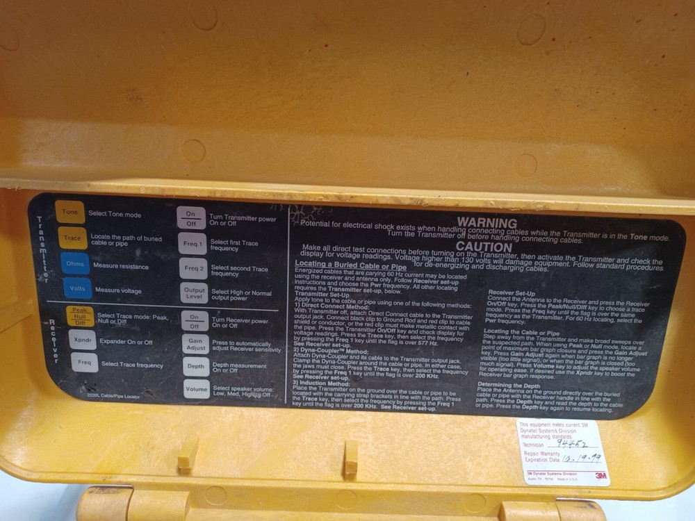 3M Dynatel 2220L Cable/Pipe Locator Transmitter