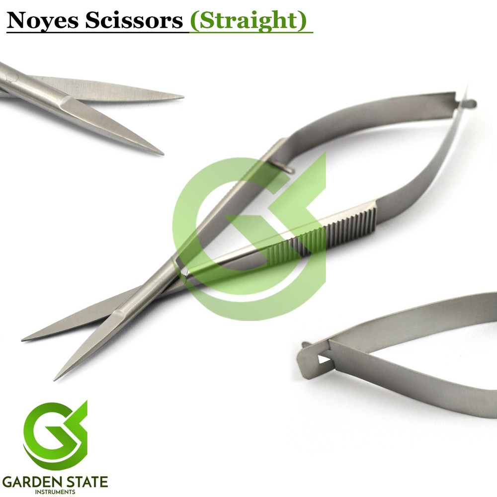 5Pcs Noyes Scissors Sharp Surgical Dental Microsurgery Scissor Spring Action