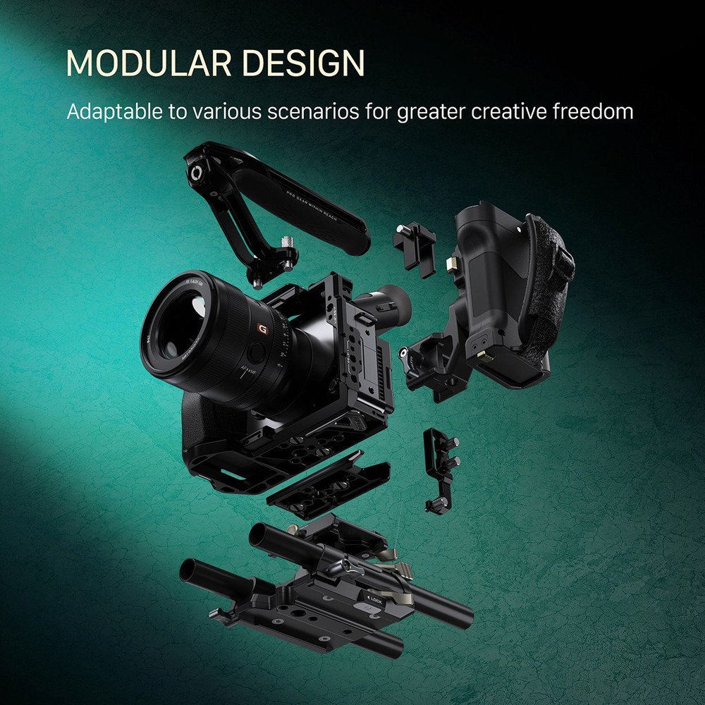 Tilta Full Camera Cage Base Kit for Sony FX2, Titanium Gray