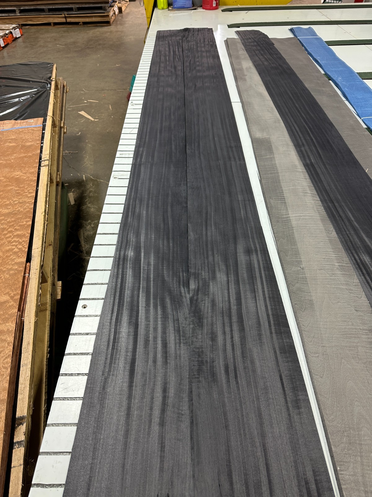 Deep Blue Raw Wood Veneer 2 sheets 120'' x 8'' 319A