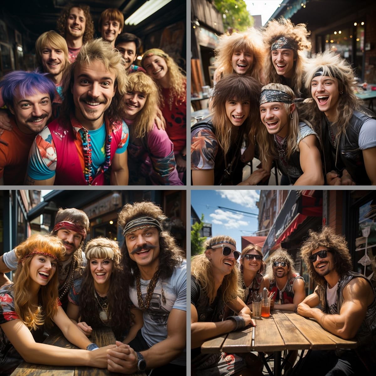 Mullet wig|Adult Funny Wigs for Men|Pop Rock Wig|Joe Dirt Wig for 70s|80s Wig