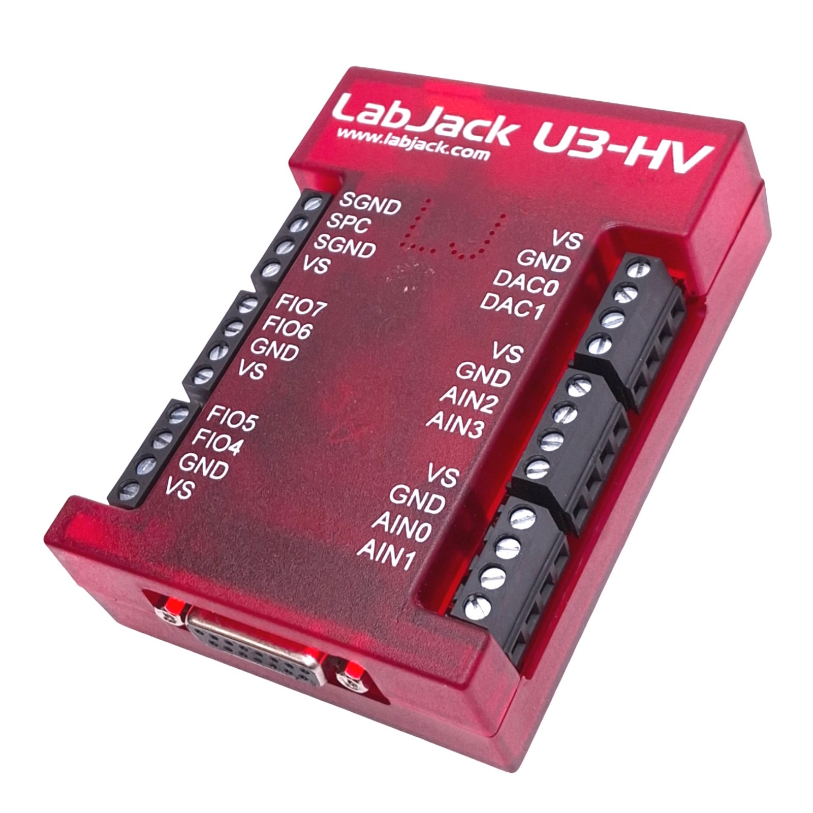 LabJack U3-HV Multifunction USB Data Acquisition Module, USB-B, DB15F, 0-5VDC