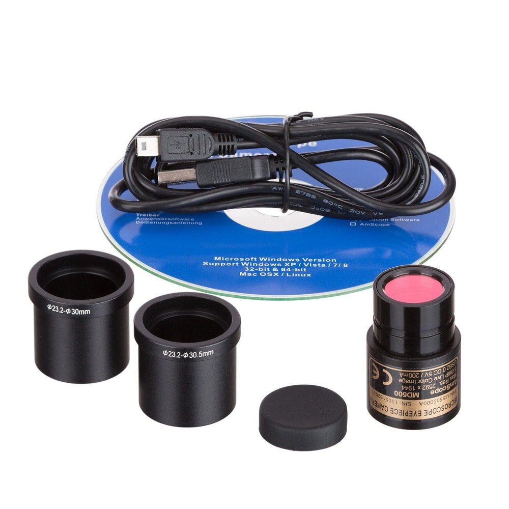 Amscope 5MP USB 2.0 Color CMOS Digital Eyepiece Microscope Camera