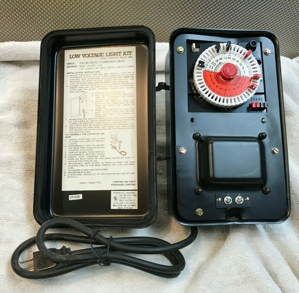Progress Lighting P5212W8 Outdoor Transformer Timer Outdoor Plugin Timer