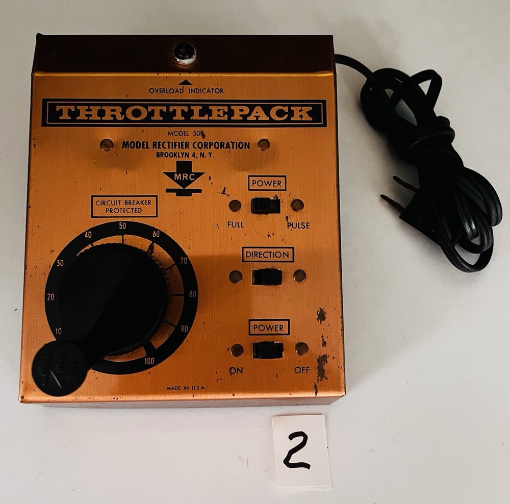 MRC Throttle Pack HO Train Control Model 500 With Box - TESTED WORKS