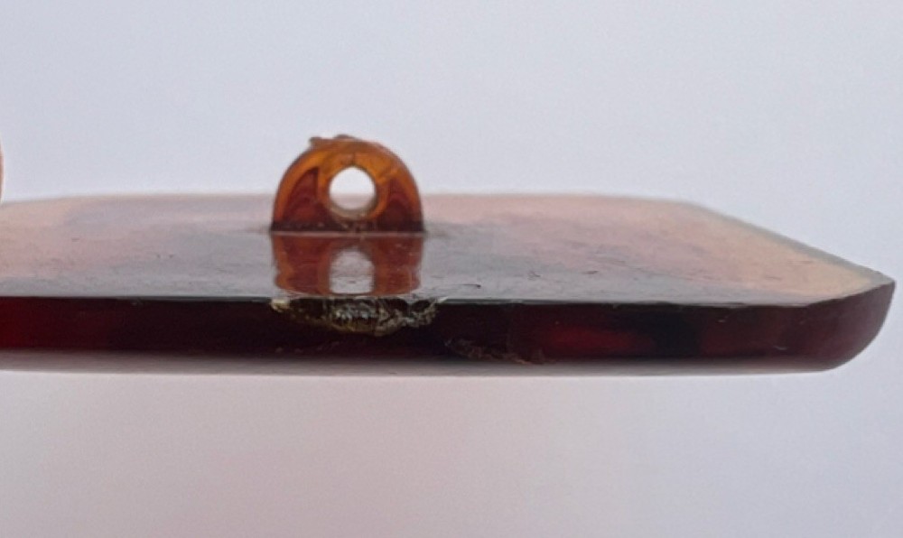 Vintage Amber Button