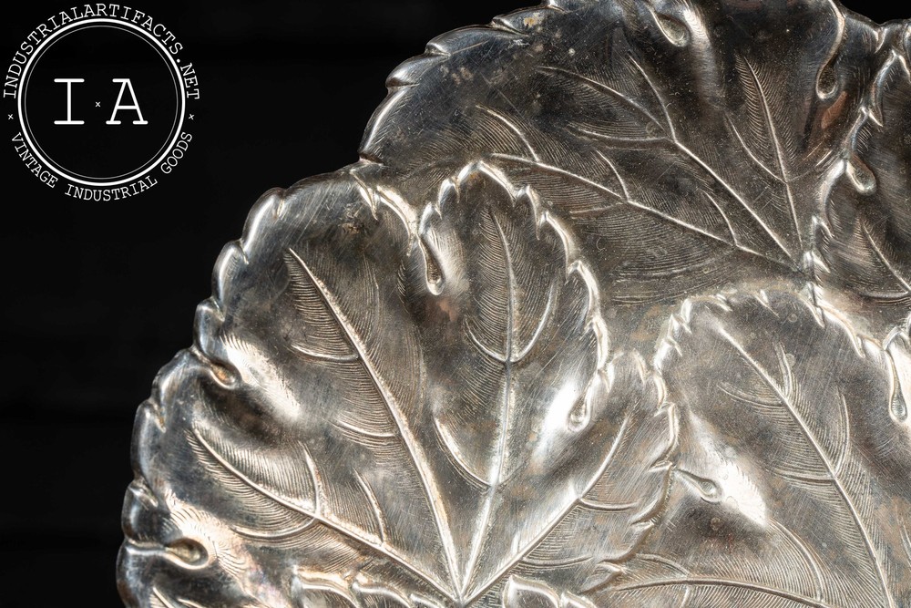 Vintage Gorham Silverplate Grape Leaf Plate