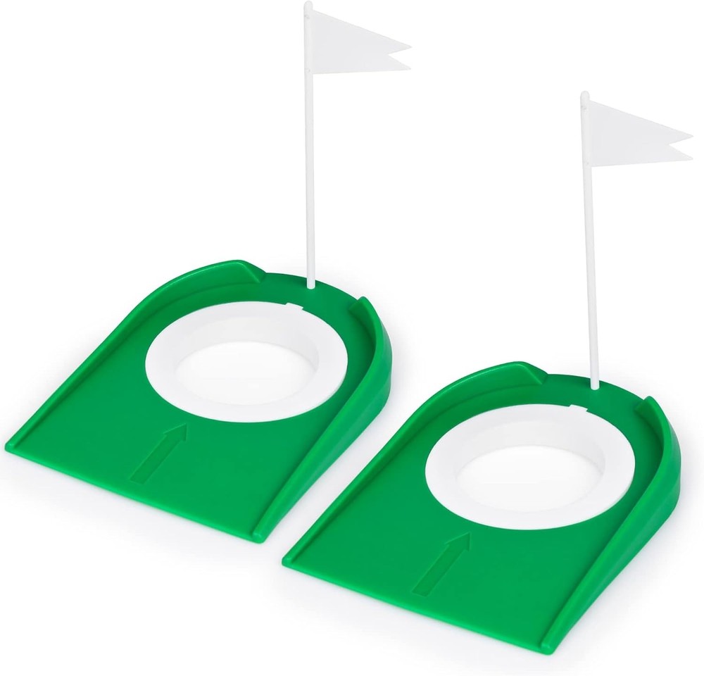 Golf Putting Cup with Flag - Plastic Training Aid for Indoor Practice Target