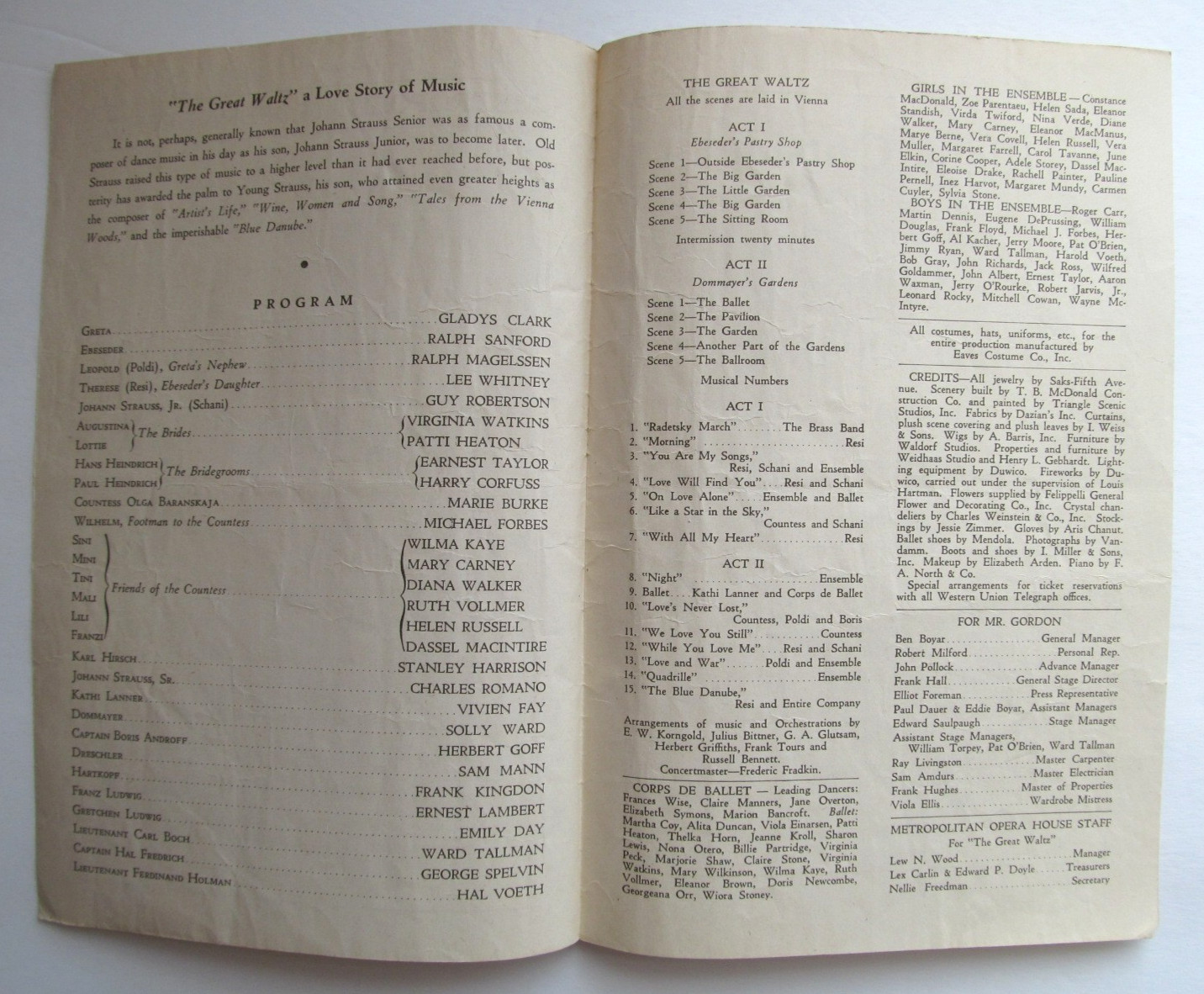 Program: The Great Waltz (Philadelphia 1935)