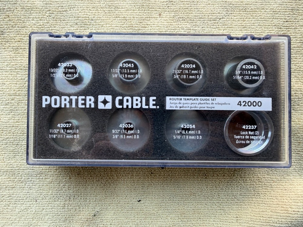 PORTER-CABLE Router Template Guide, 9-Piece (42000)