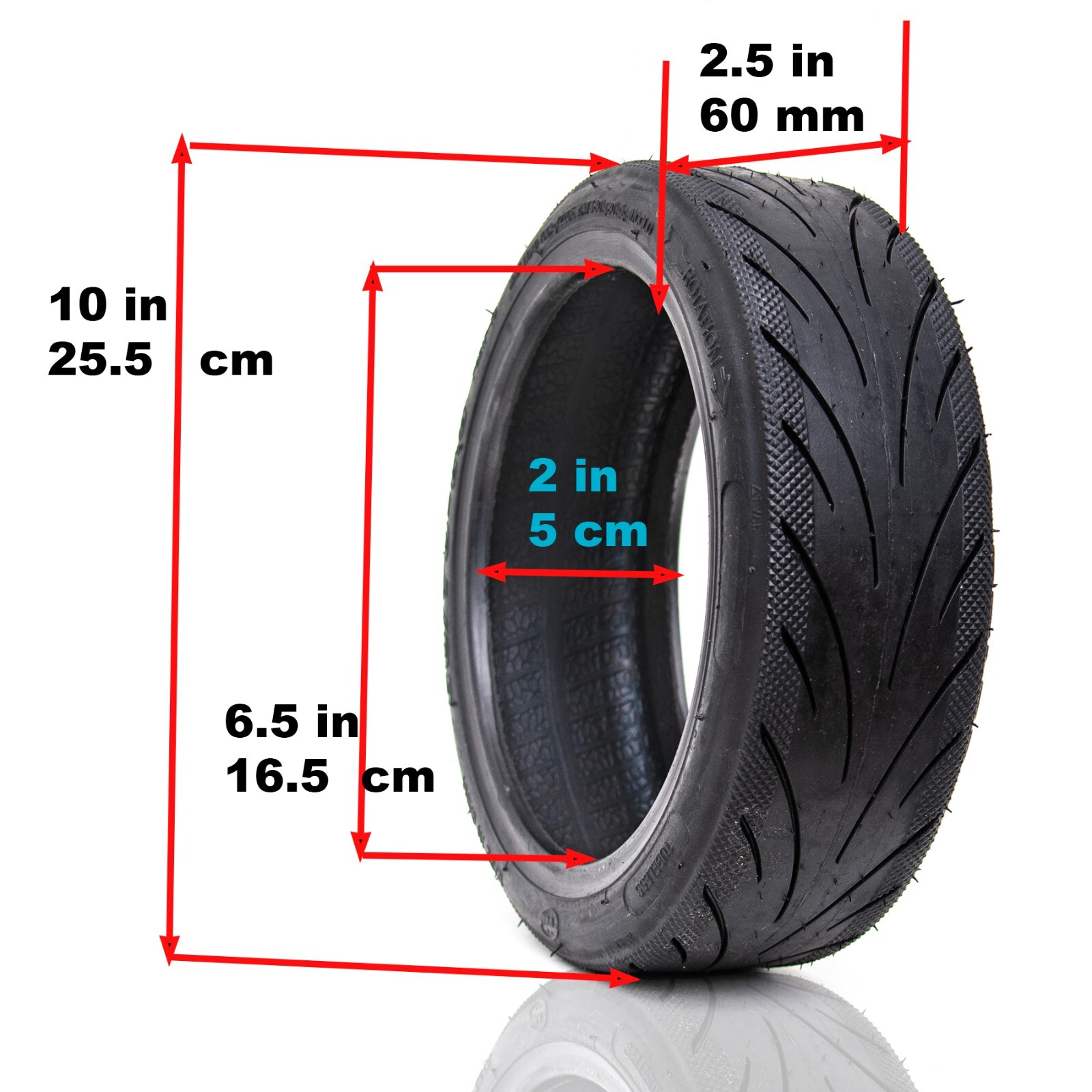 60/70-6.5 Tire & Tube for Ninebot G Max 30 Rear & Front Wheel Electric Scooter