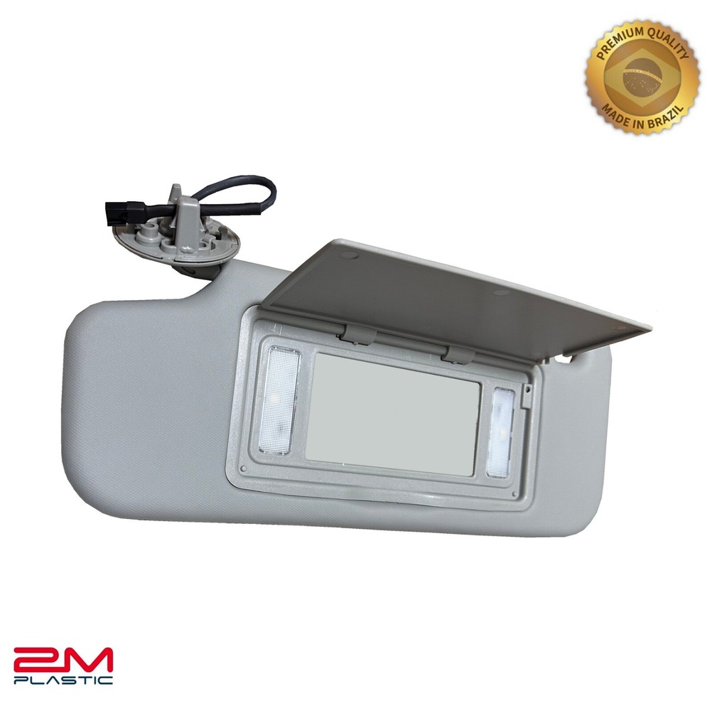 Sun Visor For Chevy MALIBU 2008-2012 Pair Set Gray Titanium With Led Light