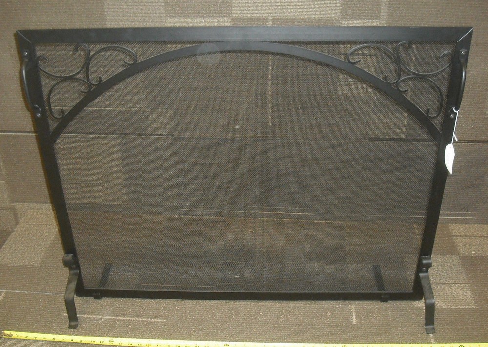 Dagan Flat panel screen black wrought iron with scroll design. 31″T x 39″ W