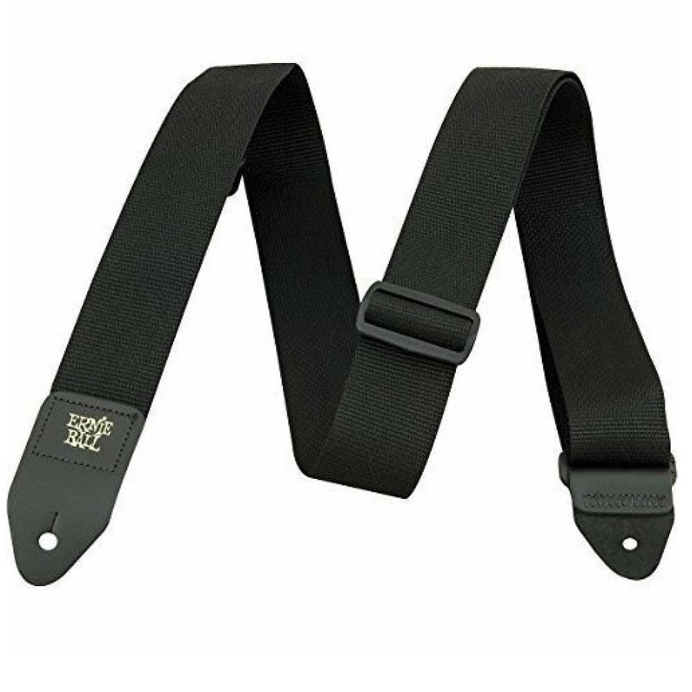 Ernie Ball Guitar Strap Polypro Black Nylon Wide Value 3 Pack Bundle