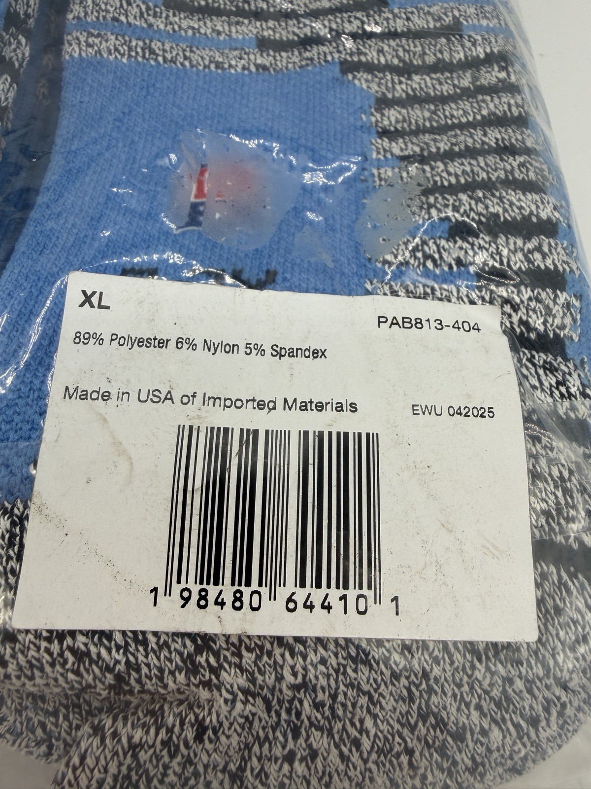 Nike NFL Player Issued Mid Calf Football Socks Blue Gray Size XL NEW 1 Pair