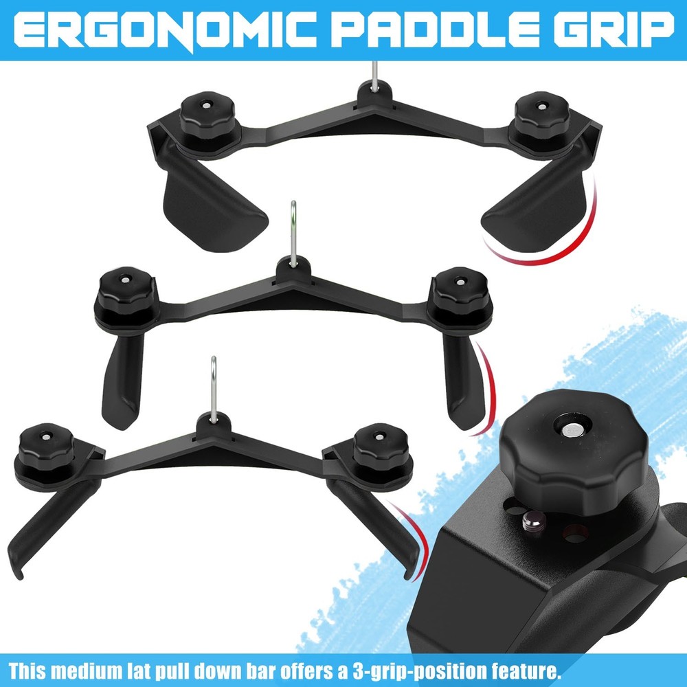 Adjustable Lat Pull Down Bar Cable Machine Attachments for Gym T-bar Row Handle