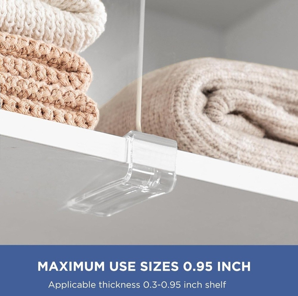 Shelf Dividers. 4 Pieces. Acrylic Shelf Separators
