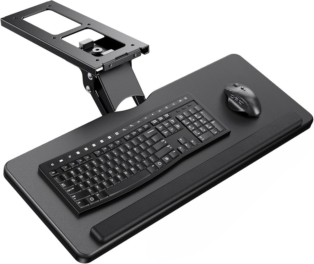 ErGear Keyboard Tray Under Desk, Height Adjustable Mouse & Keyboard Tray