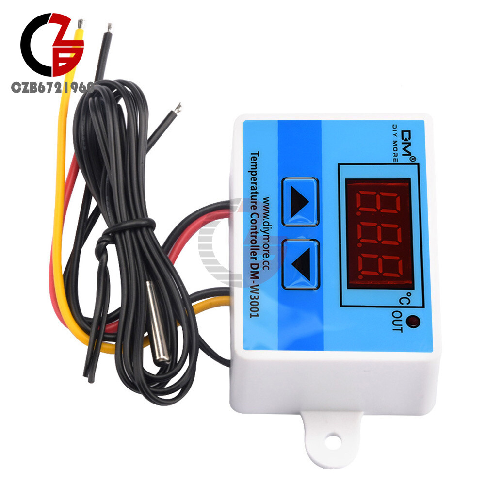 AC 220V W3001 LED Temperature Controller 10A Thermostat Control Switch Probe