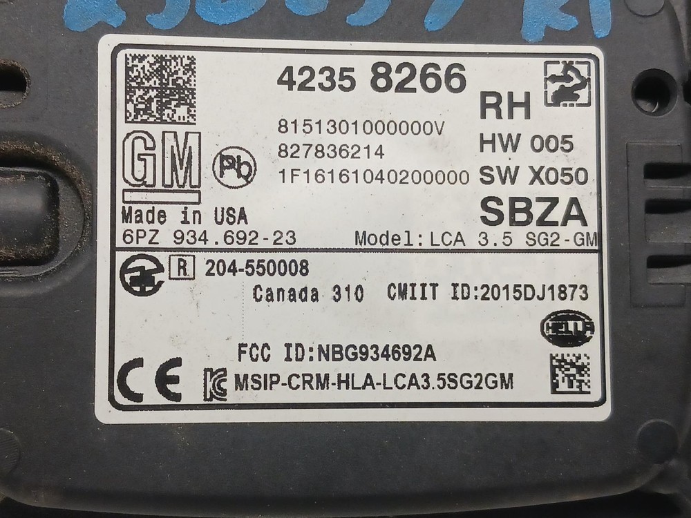 '17-'19 BUICK ENCORE passenger blind spot alert control module OEM