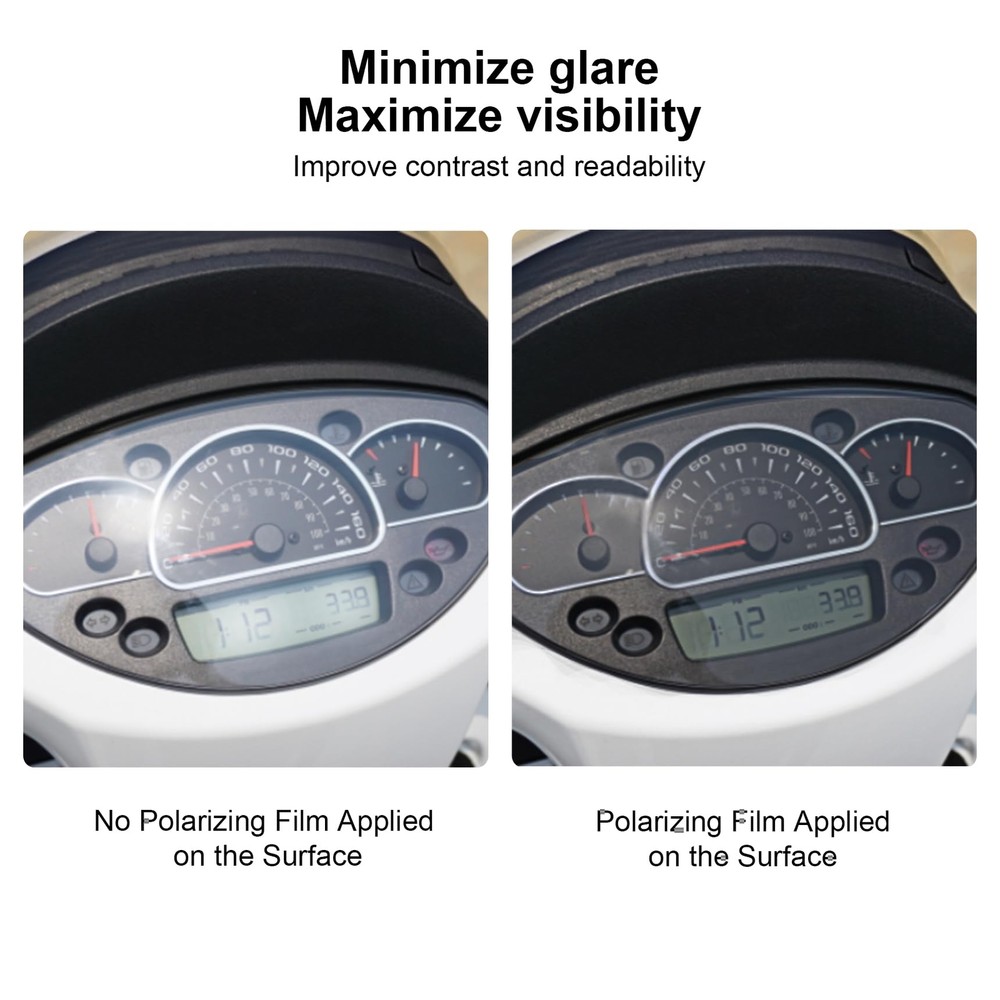 Polarized Filter Film Adhesive Sheets For Dashboard Display LCD Watch Screen 2pc