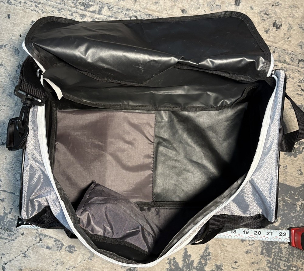 Duffle Bag | Black & Silver | Preowned | Clean | Unknown Brand