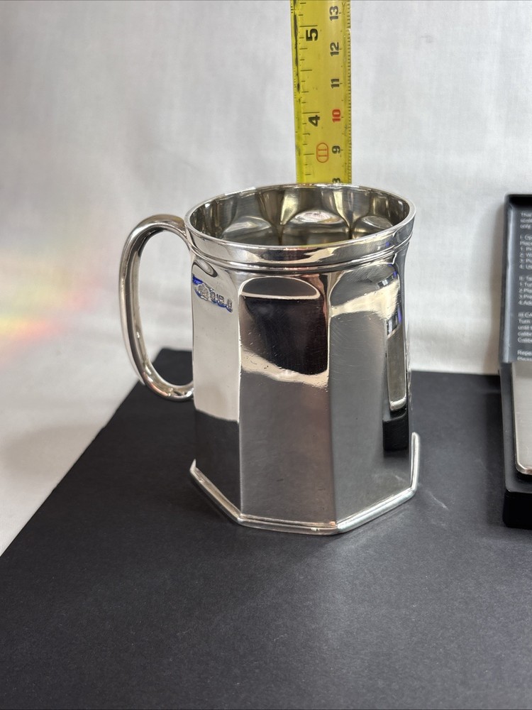 Solid Silver Christening Mug Elkington B'ham 1906 153grms