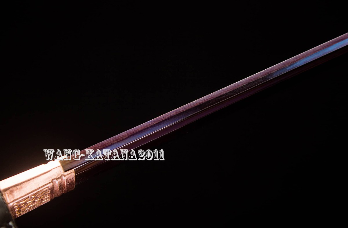All Purple Battle Ready Sharp Deagon Japanese Samurai Katana Sword 1095Steel