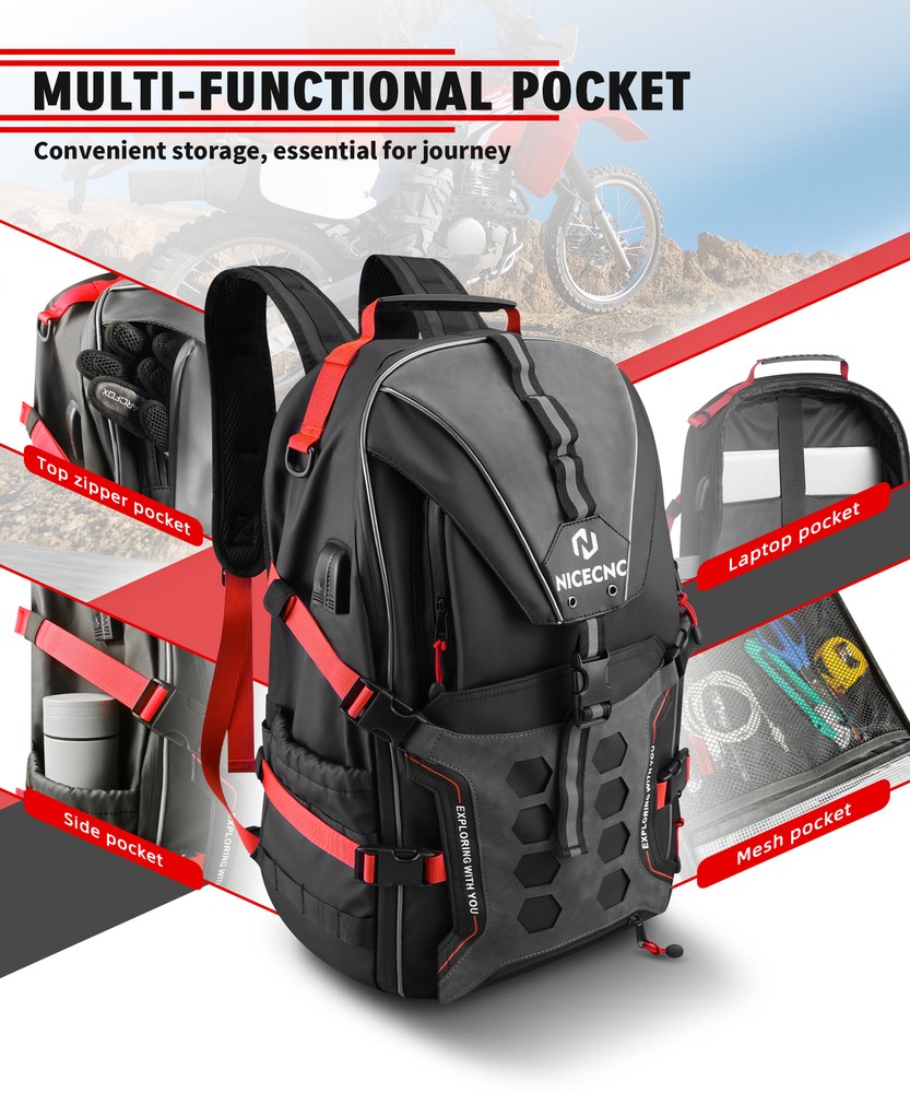Universal Riding Motorcycle Backpack Waterproof Helmet Backpack Large For Men